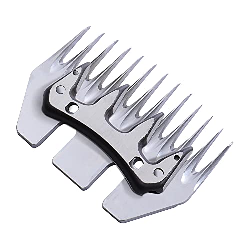GDJOB 13 Teeth Straight Replacement Blades for Sheep Shears, Professional Stainless Steel Sheep Shears Blades for Dogs Sheep Alpacas Goats - Image 3
