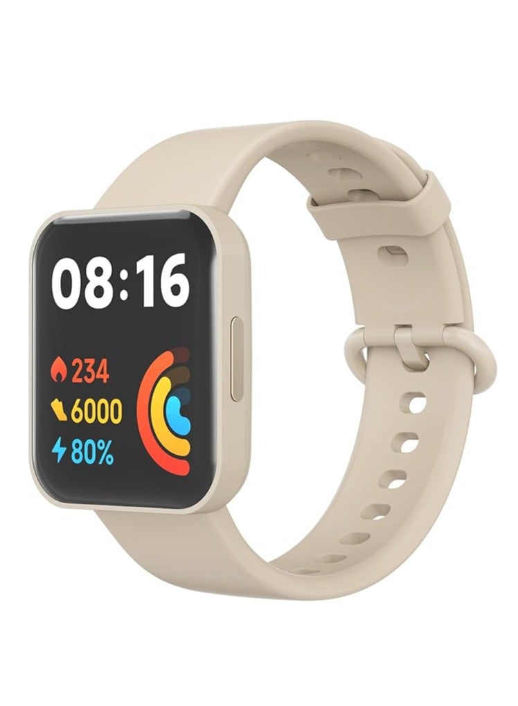 Sport Strap for Xiaomi Redmi Watch 2 / MI Watch Lite 2 / Redmi Watch 2 Lite, Soft Silicone Wristband Xiaomi Redmi Watch 2 for Men Women (Beige) - Image 1