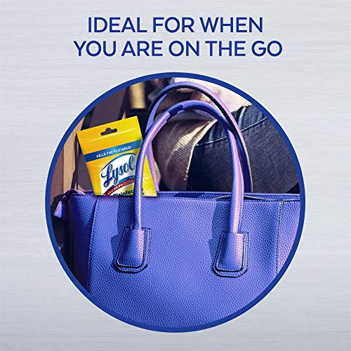 Lysol Disinfecting Wipes To-Go Pack, Lemon Scent, 15 Count (Pack of 3) - Image 5