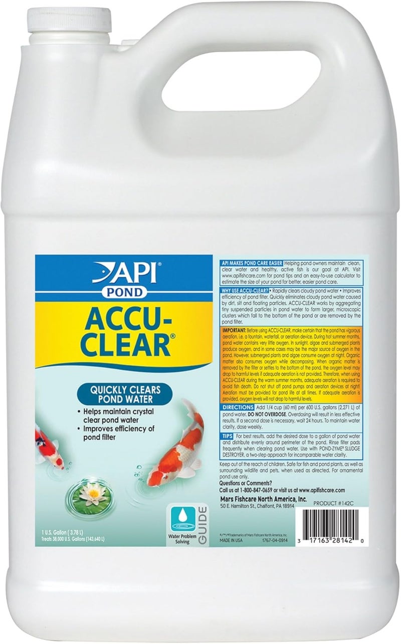 API POND ACCU-CLEAR Pond Water Clarifier 1-Gallon Bottle - Image 1