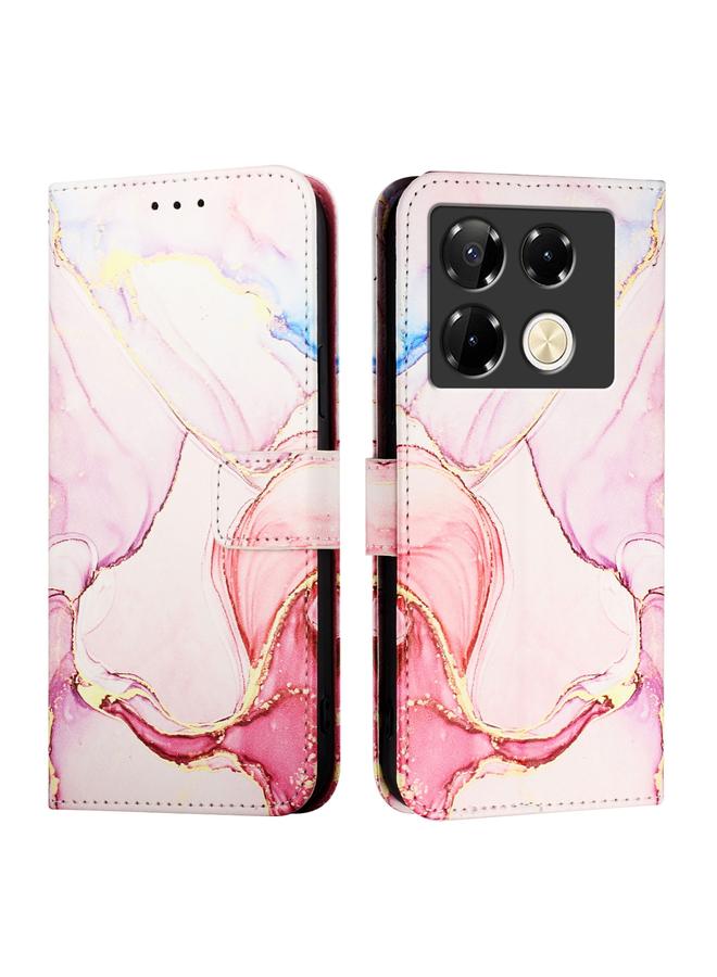 Zaboon Case For Infinix Note 40 Pro 4G PT003 Marble Pattern Flip Leather Phone Case - Image 2