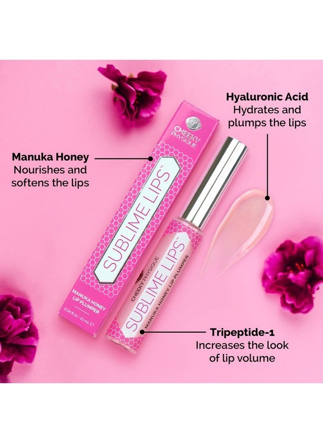 تشيكي فيزيك ملمع شفاه Sublime Lips Lip Plumper Gloss Clear - علاج تكبير الشفاه بعسل مانوكا وحمض الهيالورونيك والببتيدات - مكونات طبيعية مثبتة سريريًا تملأ وترطب الشفاه للحصول على مظهر أكثر امتلاءً  - Image 3