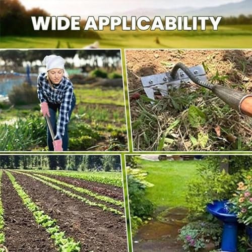 PANCA 5 Teeth Garden Rake Heavy Duty Carbon Steel Rake Handle for Soil Loosening, Weeding, Lawn & Yard Cleaning – Multipurpose Outdoor Gardening Tool for Home Farm & Agricultural Use - Image 4