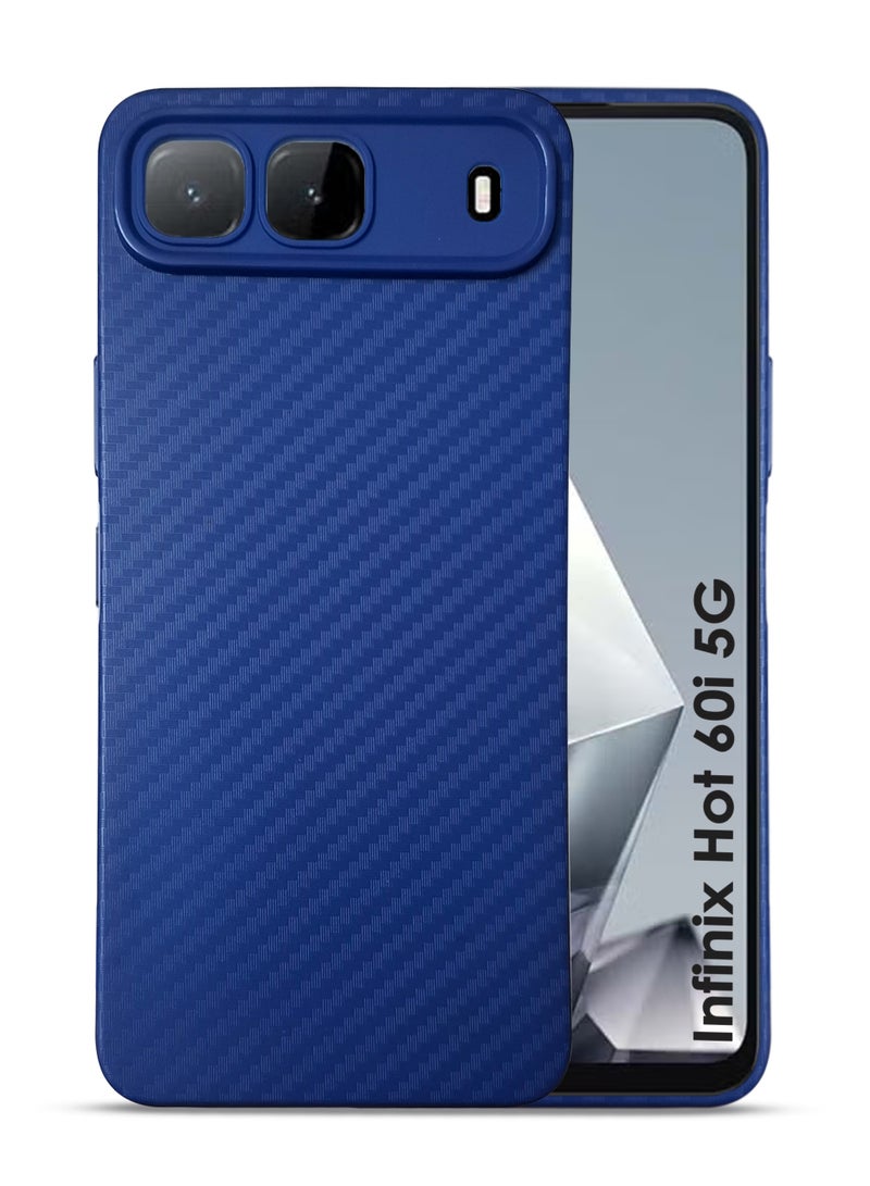 غطاء خلفي من السيليكون لهاتف Infinix Hot 60i - مصنوع من مادة TPU السيليكونية، فتحات متينة ودقيقة - حماية من الخدوش والغبار والبقع، مقاوم للصدمات والماء لهاتف Infinix Hot 60i - أزرق - Image 1