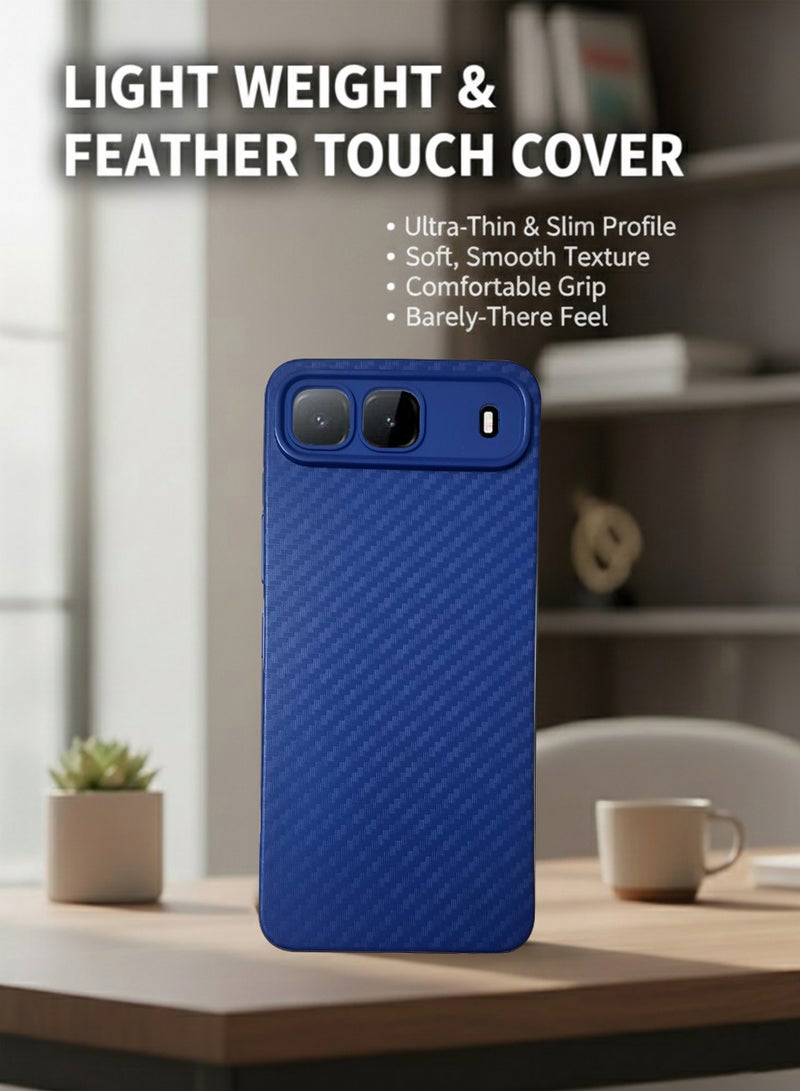 غطاء خلفي من السيليكون لهاتف Infinix Hot 60i - مصنوع من مادة TPU السيليكونية، فتحات متينة ودقيقة - حماية من الخدوش والغبار والبقع، مقاوم للصدمات والماء لهاتف Infinix Hot 60i - أزرق - Image 3