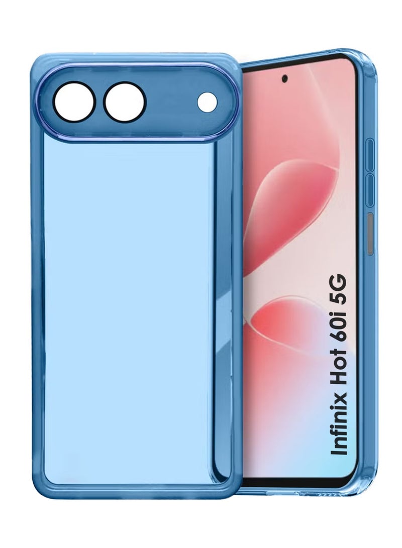 غطاء خلفي من السيليكون لهاتف Infinix Hot 60i - مصنوع من مادة TPU السيليكونية، فتحات متينة ودقيقة - حماية من الخدوش والغبار والبقع، مقاوم للصدمات والماء لهاتف Infinix Hot 60i - أزرق - Image 1