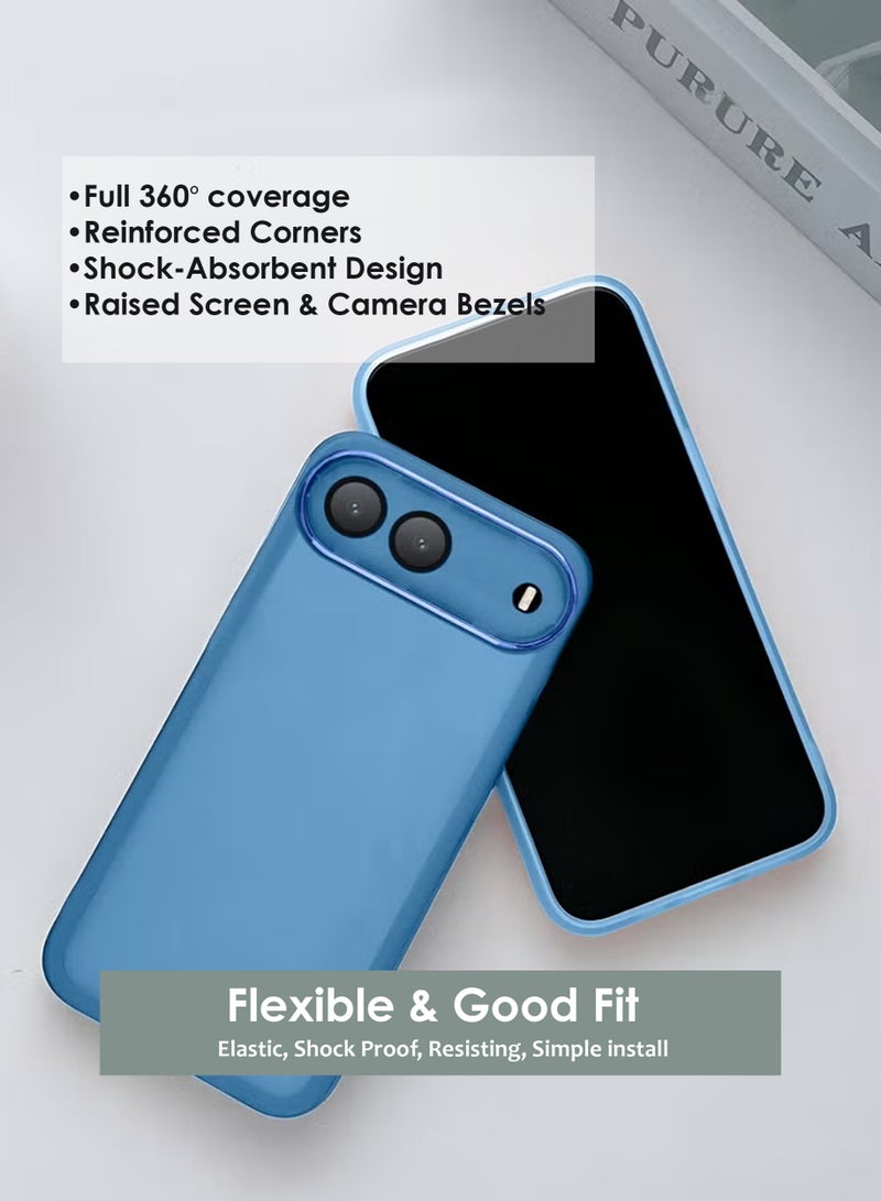 غطاء خلفي من السيليكون لهاتف Infinix Hot 60i - مصنوع من مادة TPU السيليكونية، فتحات متينة ودقيقة - حماية من الخدوش والغبار والبقع، مقاوم للصدمات والماء لهاتف Infinix Hot 60i - أزرق - Image 2