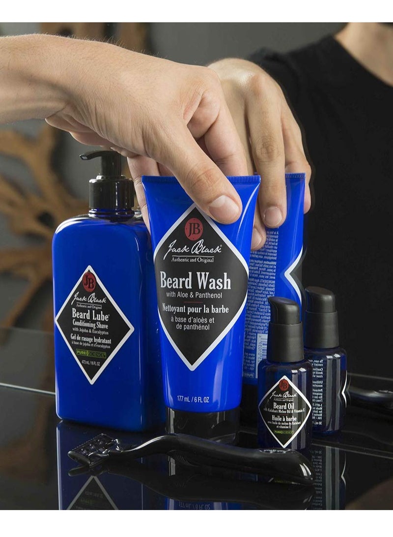 Jack Black غسول لحية جاك بلاك للرجال - غسول وبلسم للحية للرجال، بلسم للحية للرجال، مُلين للحية للرجال، منتجات العناية باللحية للرجال، منتجات اللحية للرجال، غسول لحية للرجال، هدايا للرجال - Image 1