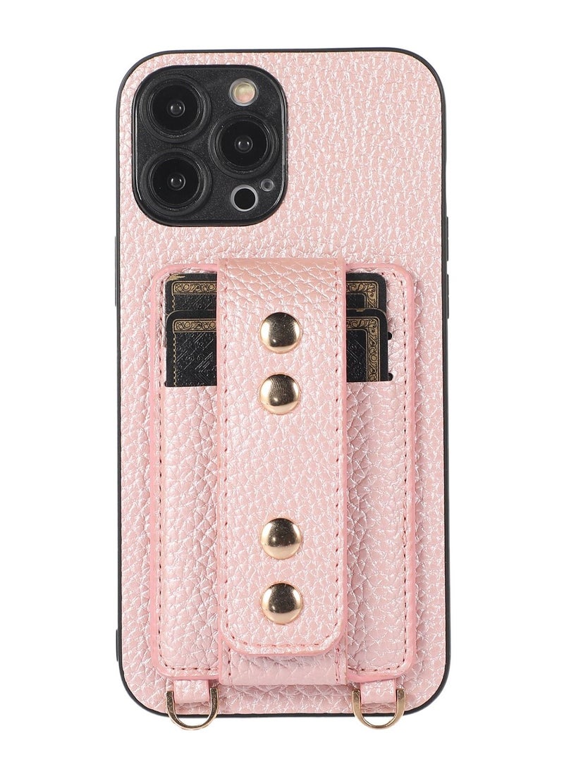 Suteni Back Cover Leather Protective Wrist Band Mobile Phone Case for iPhone - Image 1