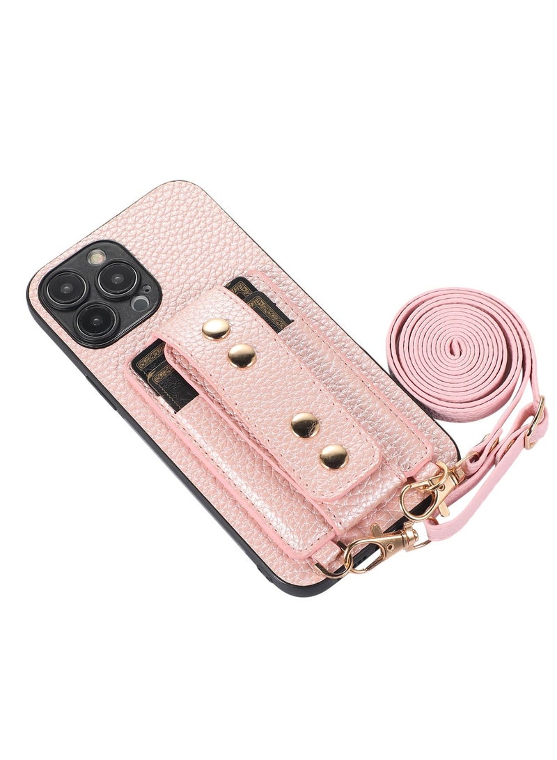 Suteni Back Cover Leather Protective Wrist Band Mobile Phone Case for iPhone - Image 2