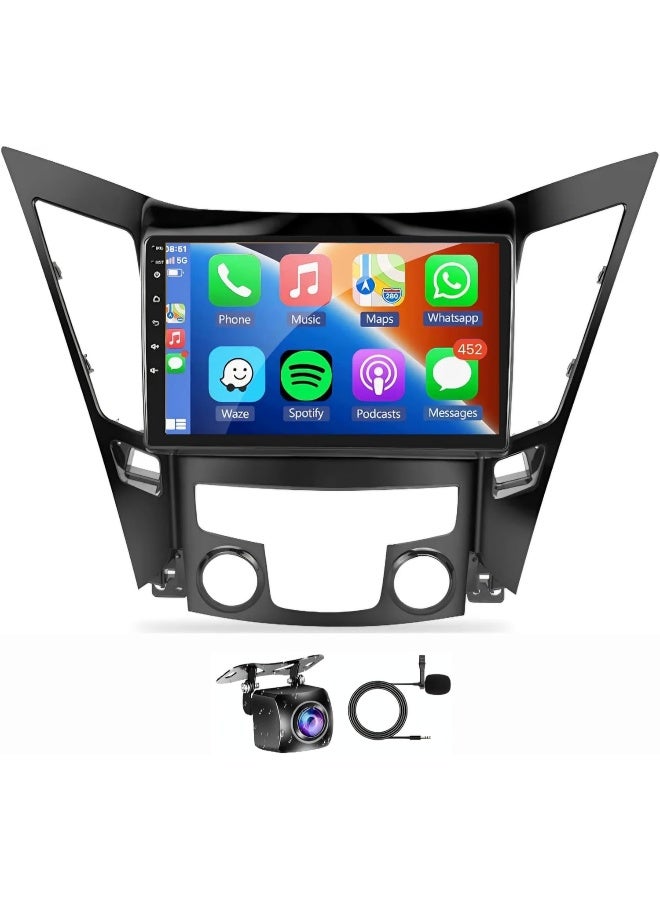 Vierex Fit Hyundai Sonata Car Stereo Sonata Android Screen 2010-2015 With Apple Carplay Android Auto Wireless WiFi DSP FM&AM BT AHD Camera Included - Image 1