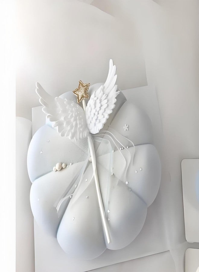 acvcatto Angel Wing Fondant Silicone Molds, 3 Packs Wings for Baby Shower Party Cake Decoration, Cupcake Toppers, Angel Wing Lock Clay Resin - Image 4
