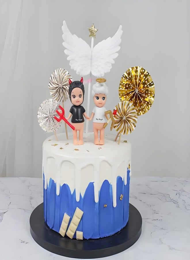 acvcatto Angel Wing Fondant Silicone Molds, 3 Packs Wings for Baby Shower Party Cake Decoration, Cupcake Toppers, Angel Wing Lock Clay Resin - Image 5