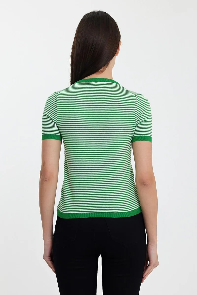 الكسندر جاردي Striped V-Neck SWEATER(A92062-S)
