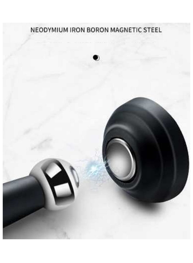 Excefore 2 Pcs Home Magnetic Door Stop, Decorative Matte Black Self-Adhesive Door Holder, Noise Reduction Silicone Made,No Drilling Easy Install, Wall-Floor Mount Wall Protector - Image 3