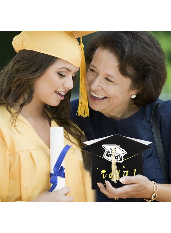 10 Pcs Black Gold Graduation Cap Gift Boxes Class of 2025 Party Supplies - Image 4