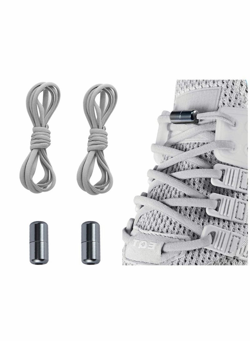 SYOSI 2 Pairs of No Tie Shoe Laces Elastic Tieless Shoelaces, One Size Fits All Adult & Kids - Image 1