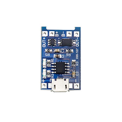 Electronicspices TP4056 Micro USB Lithium Battery Charging Converter with Overcharge Discharge Over-Current Protection Charging Board (5V,18650), Pack of 5 - Image 3