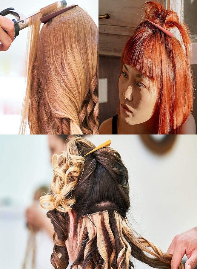 EPARTY مجموعة من 10 مشابك شعر معدنية كبيرة على شكل منقار البط، مناسبة للشعر الكثيف أو الثقيل، مصنوعة من أسيتات عالية الشفافية، مزودة بأسنان تثبيت، مانعة للانزلاق، بتصميم أنيق. - Image 5