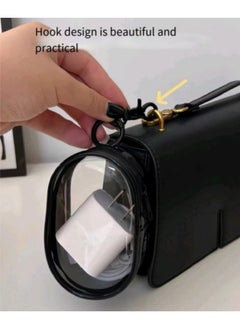 Generic Transparent Storage Box, Small Electronic Organizer Cable Bag, Portable Electronic Accessories Storage Bag, Can Hold Hard Drive, Power Cord, Charger, Headphones, USB, SD Card, Jewelry, Etc. (Black)  - Image 3