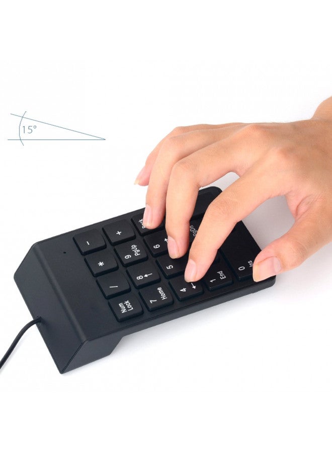Kadaon Numeric Keypad,USB Numeric Keypad, USB 18 Key Number Numeric Keypad Keyboard for Laptop/Notebook PC Computer - Image 2