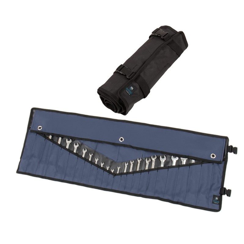 Rugged Tools Wrench Roll Up Pouch - Wrench Organizer & Tool Holder With SAE & Metric Labels - Image 1