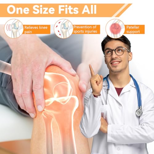 LLOUSSAK 4Pcs Patella Bands Basketball, Silicone Fine Knee Bands for Knee Pain, Elastic Patellar Tendon Support Strap, Fixed Leg Patella Band Knee Brace Rings for Jumpers Running Hiking Running - Image 4