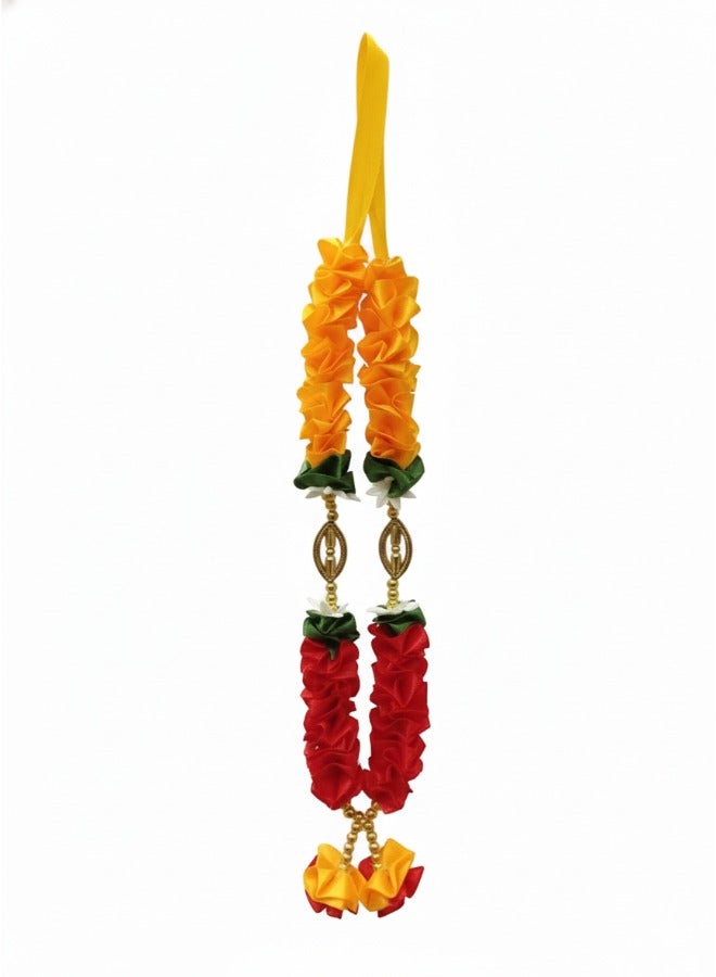 Aksharveda Beautiful Assorted Multicolor Mala | Garland for Photos and Idols - (12 Inches) - Image 2