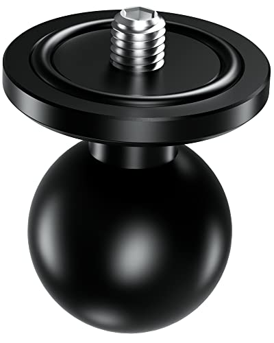BRCOVAN Aluminum Alloy 1'' Ball Adapter with 1/4"-20 Threaded Stud for Action Camera & Camcorder Compatible with RAM Mounts B Size Double Socket Arm - Image 5