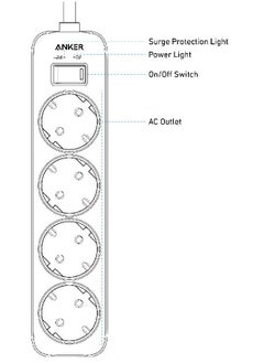 Anker Anker Power Strip (4-in-1), White | A9143L21  - Image 2