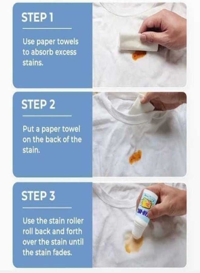 ESTAMINE Stain Remover for Clothes Roller-Ball Cleaner White Cotton Clothes Stain Remover Roll Bead Design Instant Stain Remover for Cotton, Linen, Polyester,Blended Fabric, Denim, Down Jacket etc. - Image 3