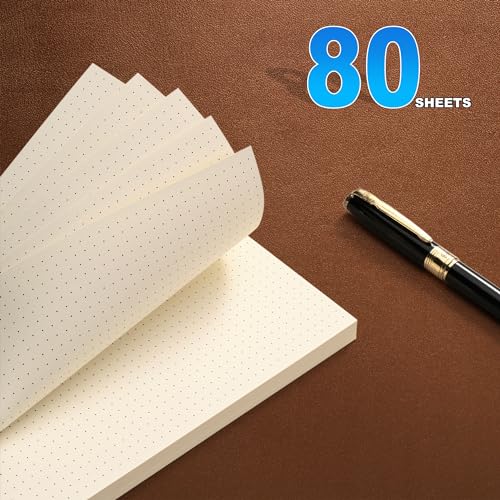 Tofun 2 Packs A6 Dot Grid Paper, 6 Hole Punched,A6 Dotted Refill Paper for Planner/Binders/Organizer, 6.7x4.2 Inch,80 Sheets,Beige,100GSM - Image 3