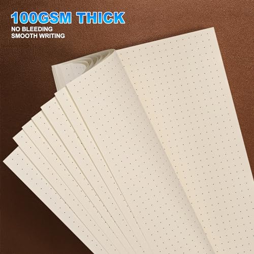 Tofun 2 Packs A6 Dot Grid Paper, 6 Hole Punched,A6 Dotted Refill Paper for Planner/Binders/Organizer, 6.7x4.2 Inch,80 Sheets,Beige,100GSM - Image 4