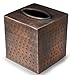 Monarch Abode Monarch Copper Finish Hand Hammered Metal Tissue Box Cover - Image 2