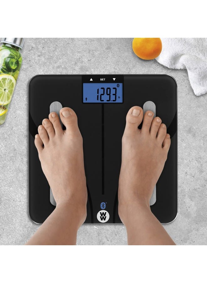 CONAIR Weight Watchers Scales Smart Scale for Body Weight, Digital Bluetooth Smart Bathroom Scale with Body Fat, Muscle, and BMI in Black - Image 2