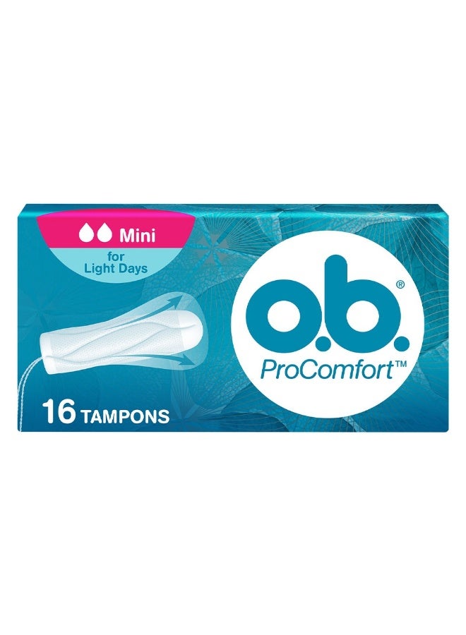 o.b. OB ProComfort Mini Tampons, Pack of 16's