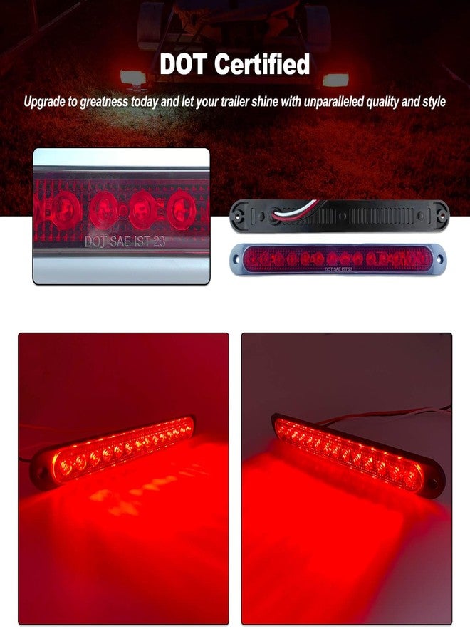 XtraGlow Submersible LED Trailer Light Kit Rectangle American Flag Designed 3rd Brake Lights Aluminum Alloy Base Stop Turn Tail Lights for 12V Trailer Boat Trucks Snowmobile - Image 4