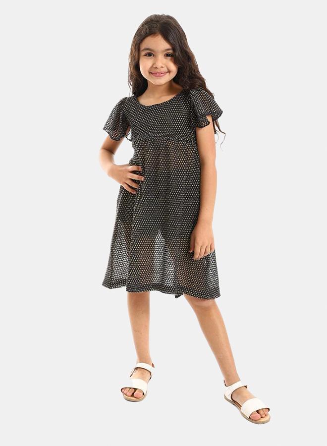 kady Ruffles Shoulders Stitched Girls Dress - Image 1