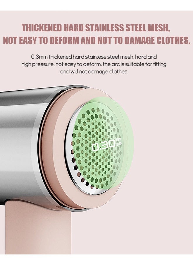 Beyond Fabric Shaver with LED Display, Electric Lint Remover With Storage Base, Lint Defuzzer for Clothes Fuzz Blanket Sofa (Pink+Gray)  - Image 5