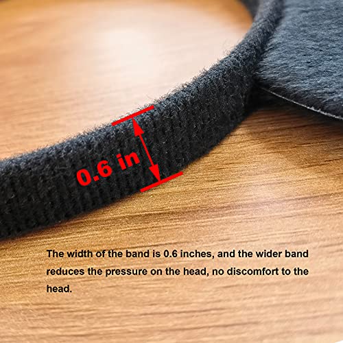 CHuangQi Mouse Ears Headband, Solid Black (Set of 12) - Image 5