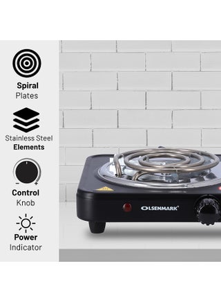 موقد تسخين كهربائي بشعلة واحدة 1000 W OMHP2278 أسود/ فضي - view 5