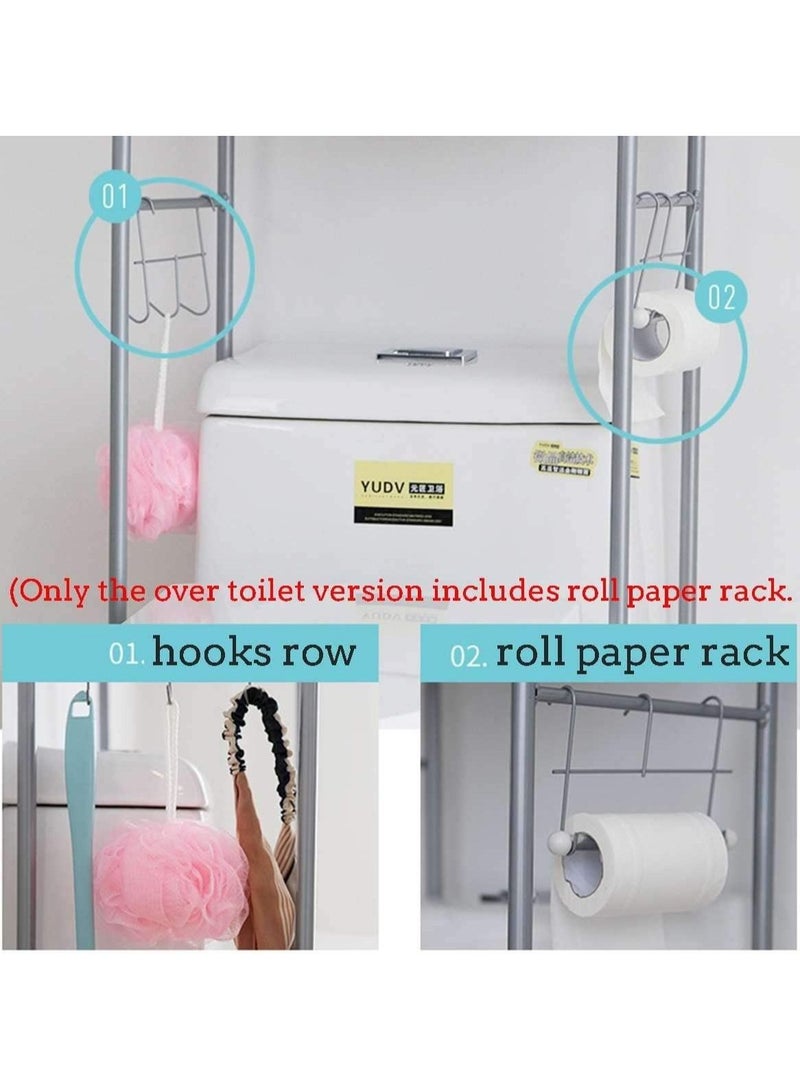 ELTRAZONE Metal Toilet Cabinet Shelving Kitchen Bathroom Space Saver Shelf Organizer Holder New - Image 3