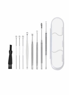 Ear Wax Removal Kit, 8-in-1 Ear Pick Tools Cleaner for Humans Reusable Ear Cleaner Medical Grade Stainless Steel Ear Wax Remover with Storage Box for Men Women