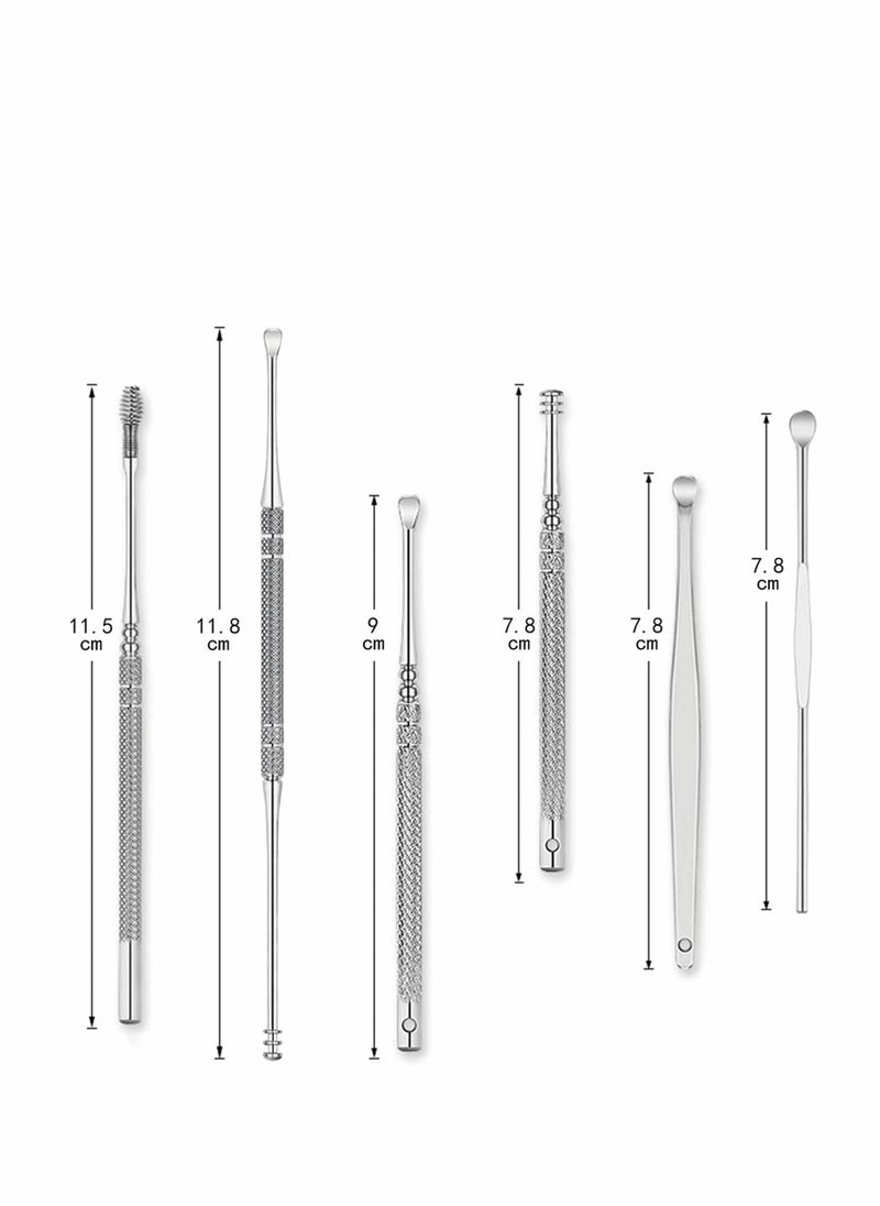 KASTWAVE - Ear Wax Removal Kit, 8-in-1 Ear Pick Tools Cleaner for Humans Reusable Ear Cleaner Medical Grade Stainless Steel Ear Wax Remover with Storage Box for Men Women - Image 1