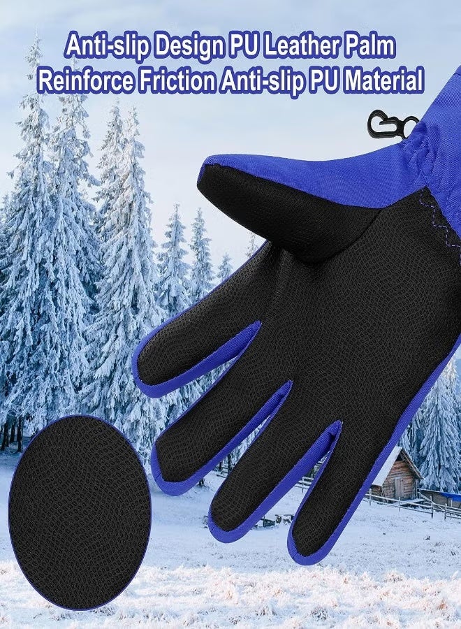 Kids Waterproof Ski Gloves, Thermal Snow Gloves with Adjustable Cuffs for Winter Activities, Ideal for Cycling, Skiing, Skating, and Hiking, Perfect for Children ( L ) - Image 5
