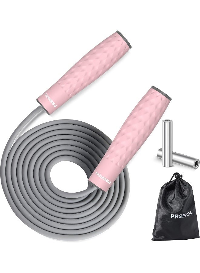 PROIRON PROIRON Skipping Rope Double Weighted Jump Rope 1LB Tangle-Free Double Fat Burning with Adjustable Extra Thick 7mm Weighted Jumping Rope for Endurance Weight Lose Crossfit MMA Cardio & Workouts - Image 1