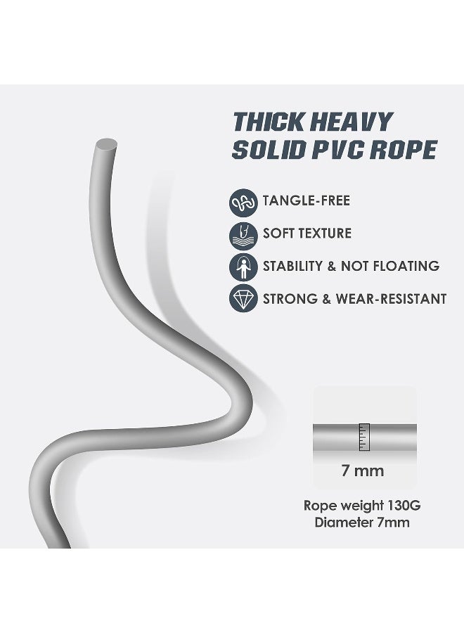 PROIRON PROIRON Skipping Rope Double Weighted Jump Rope 1LB Tangle-Free Double Fat Burning with Adjustable Extra Thick 7mm Weighted Jumping Rope for Endurance Weight Lose Crossfit MMA Cardio & Workouts - Image 4