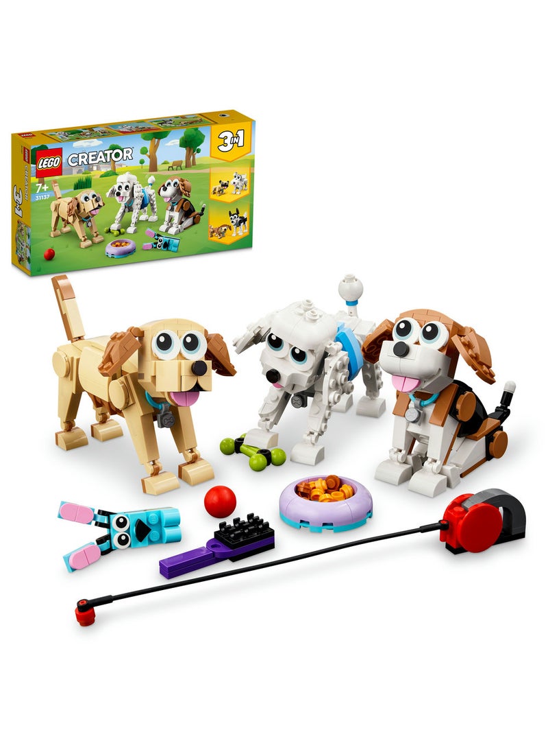 LEGO Creator Adorable Dogs 31137 Building Toy Set (475) Pieces  - Image 1