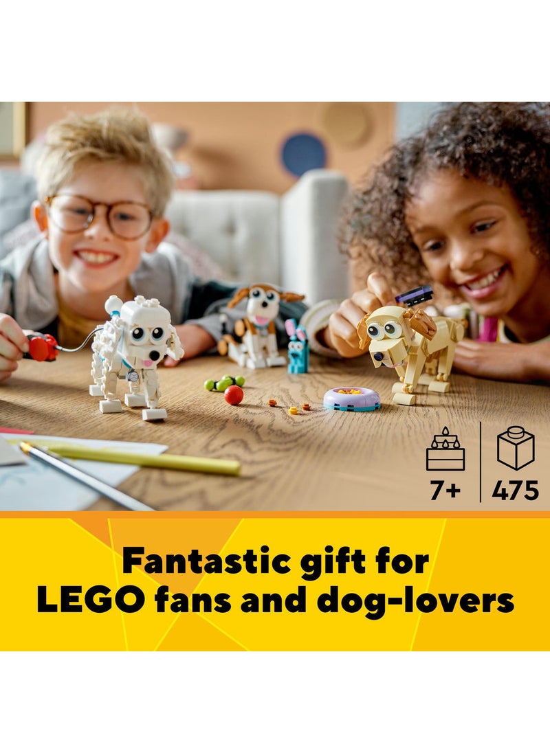 LEGO Creator Adorable Dogs 31137 Building Toy Set (475) Pieces  - Image 3