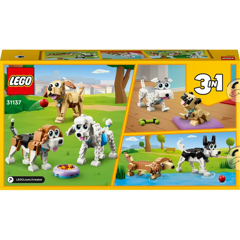 LEGO Creator Adorable Dogs 31137 Building Toy Set (475) Pieces